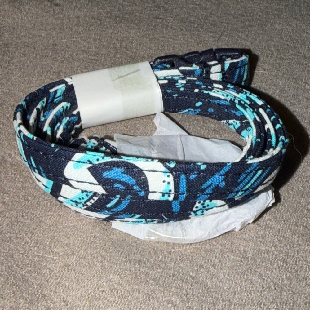 Vera Bradley Shore Enough Breakaway Lanyard Blue Floral Quilted 15972-11529 NWT
